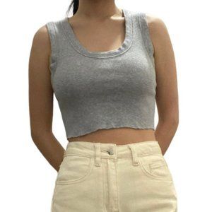 Brandy Melville gray cropped tank top